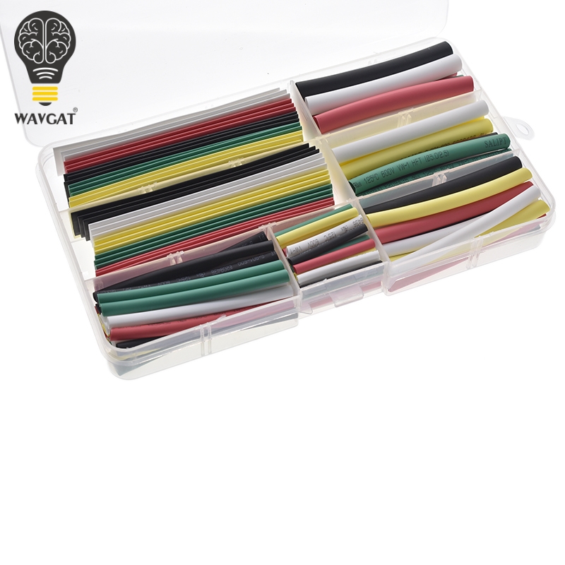 WAVGAT Heat shrinkable tube technicolor 2mm 3mm 4mm 5mm 6mm 8mm 10mm Tubing Sleeving Wrap Wire Cable Kit