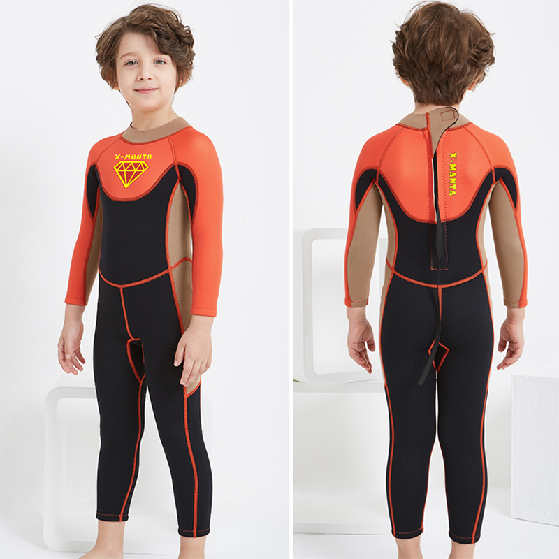 2.5mm Boy Neoprene Wetsuit Keep Warm Spearfishing Diving Suit Children Surf Wet Suits X-MAN Swimming Suit for Boys