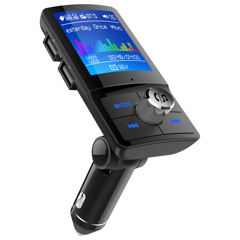 Car FM Transmitter LCD Display Wireless Bluetooth Handsfree Car MP3 Player AUX Audio Receiver USB Support TF Card / U Disk