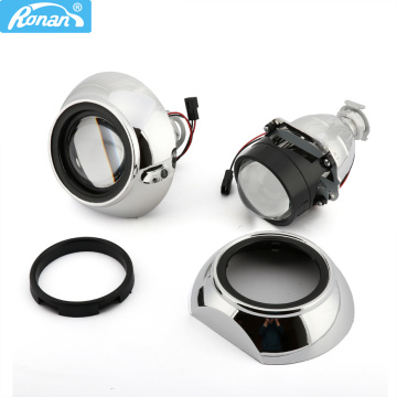 RONAN 2.5inches Bi-Xenon HID Projector Headlights Lens 8.1 Iris Shrouds Adapter Ring Car Headlamp H1 H4 H7 Car Styling