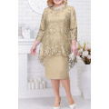 Plus Size Mother Of The Bride Dresses Suit Two Piece Midi Wedding Party Gown robe mere de la mariee 2020