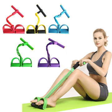 Resistance Bands Latex Elastic Pedal Exerciser Sit-up Training Pull Rope Waist and Abdomen Expander Bands Yoga Fitness Equipment