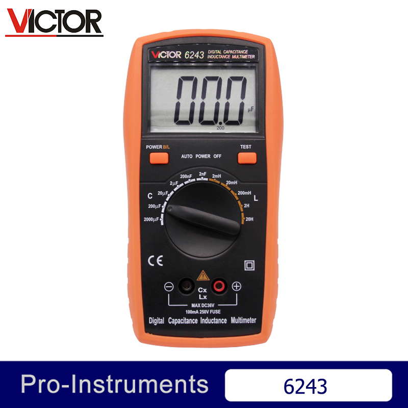 Victor VC6243 Professional Victor Inductance CAPACITANCE LCR Meter Digital Multimeter Resistance Meter Null