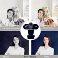 Webcame 1080P Full HD 30FPS Wide Angle USB Webcam With Privacy Cover Mic Web Cam For Computer PC Conference Web Camera