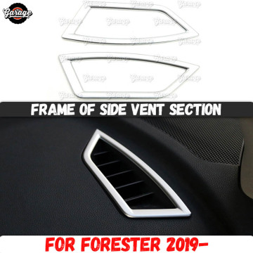 Frame of side vent section case for Subaru Forester 2019- ABS plastic molding 1 set / 2 pcs decoration car interior