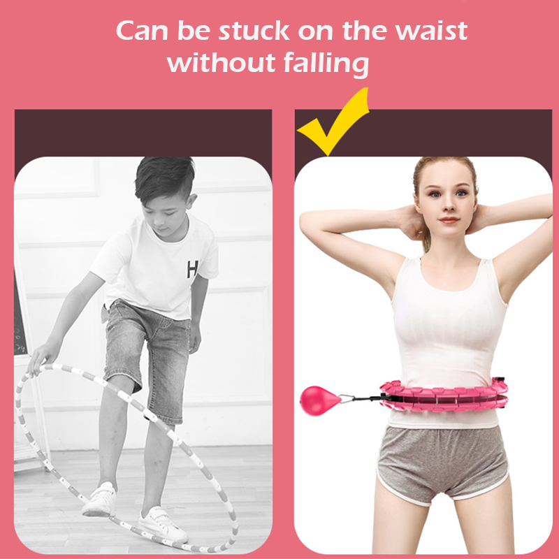 Sport Hoop With Detachable Adjustable Thin Waist Abdominal Exercise Gym Hoop Fitness Equipment Home for Kids Adult Loose Weight