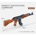 1508Pcs Military Shooting Blaster Weapon Bricks Small Particle DIY Building Block Model Children Educational Toys Birthday Gift
