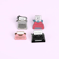 Typewriter Fax Machine Enamel Pin Office Supplies Portable Write Message Brooches Lapel Pins Badges Cartoon pins Women Men Gifts