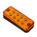 Fuleem 6PCS 4inch Amber 8 LED Side Marker Light Lamp Truck Trailer Lorry Caravan Sealed Waterproof 12V