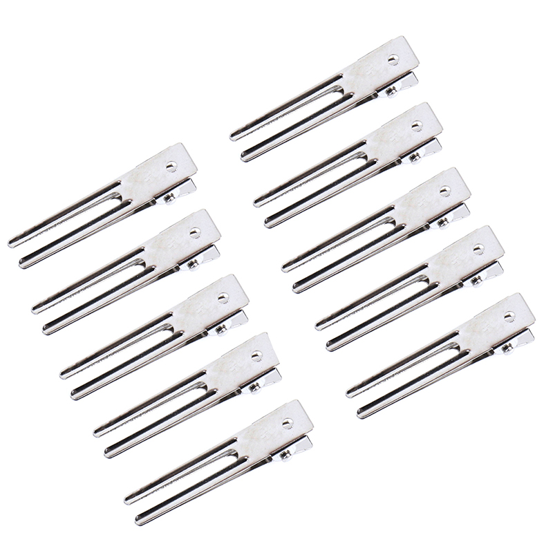 10pcs Prong Metal Alligator Clips With Bulk Craft DIY Hair Clip Durable Hair Accessories Hair Pin Hairdressing Tools