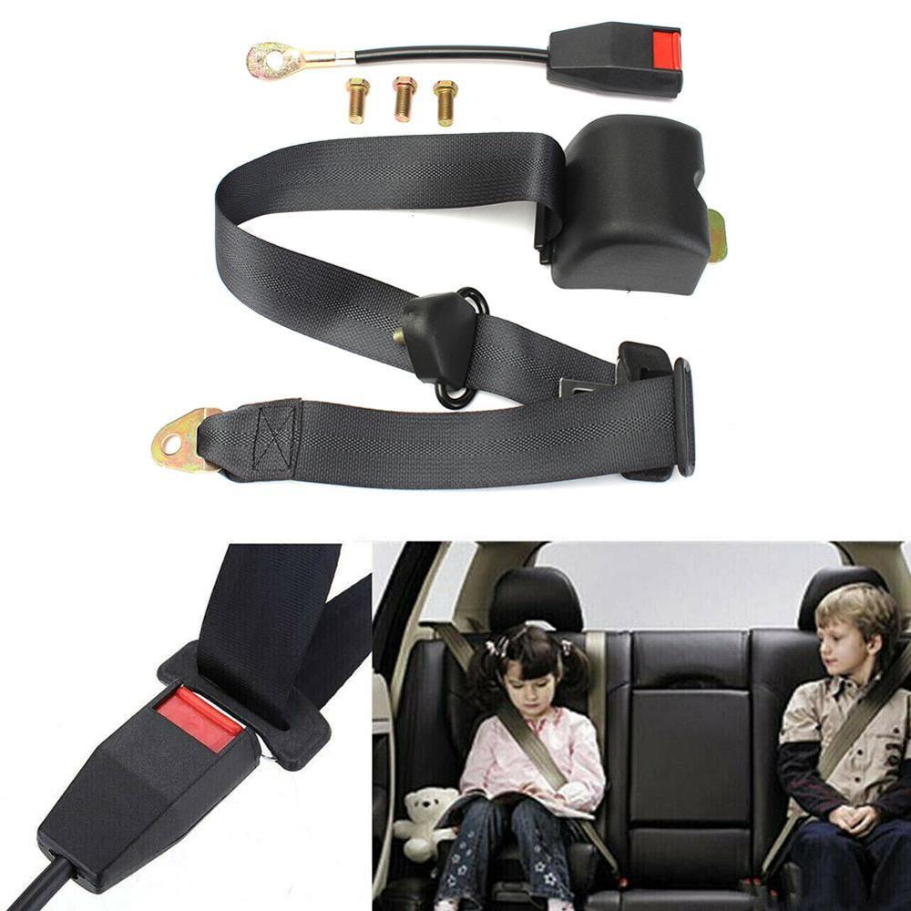 New 3 Point Retractable AUTO Car Auto-locking Seat Belt A7R5 Universal Safety Accessories Adjustable Van Car Black Bus Lap U9X0