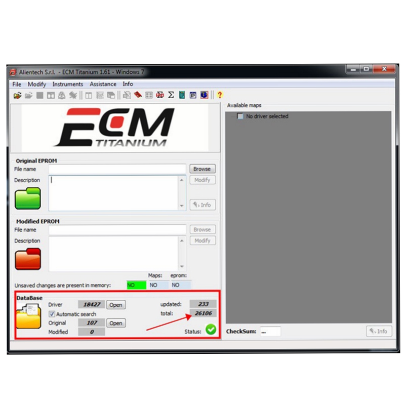ECM Titanium V1.61 Software With 26100 Driver ECU For K T/ A And KESS V2 Multi-Languages With 18259+ DRIVER