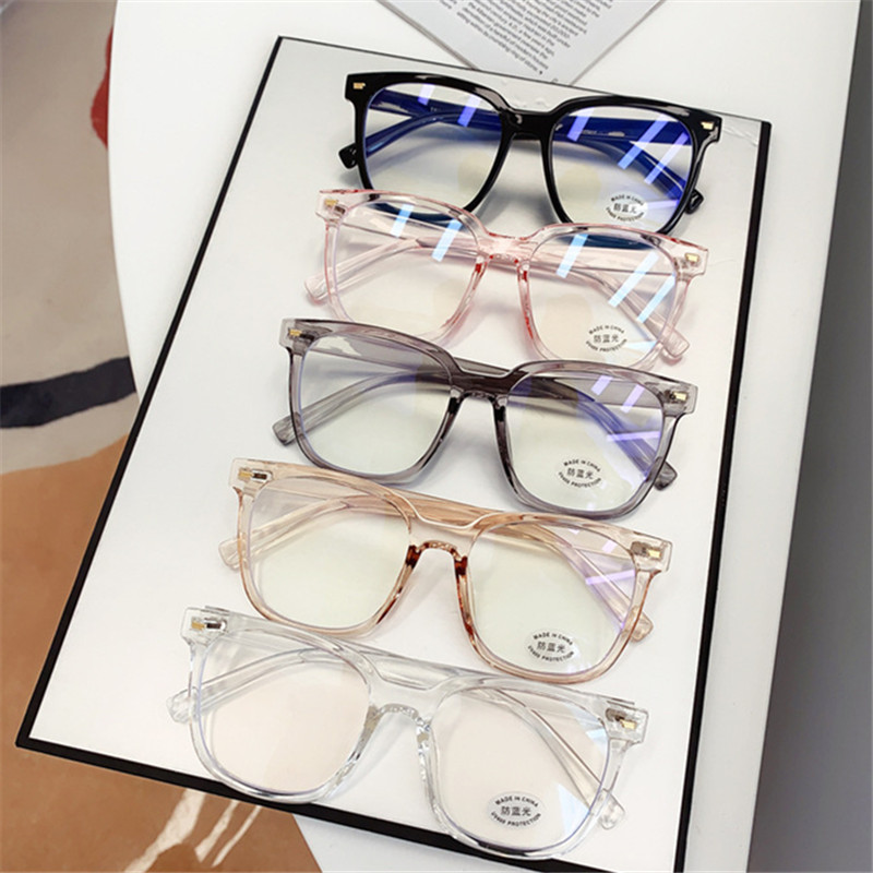 Anti-blue light Eyeglasses Frames Women Men Square Computer Glasess Myopia Spectascle Frame TR90 Vintage Fake Glasses