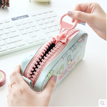 Kawaii Big Zipper Pencil Case For School Stationery Supplies Cute Cartoon Animal Large Capacity Pencilcase Storage Organizer Bag