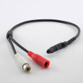 DC 12V Mini Microphone Pickup Sound Monitor Audio Pickup RCA Power Cable for Cctv Camera DVR Video Surveillance N11