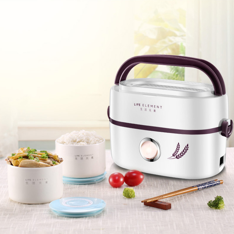 Mini Electric Cooker Small Lunch Box Rice Cooker Thermal Lunch Box Steamed Rice Smart Cooking Heating Thermal Cooker Food Warmer