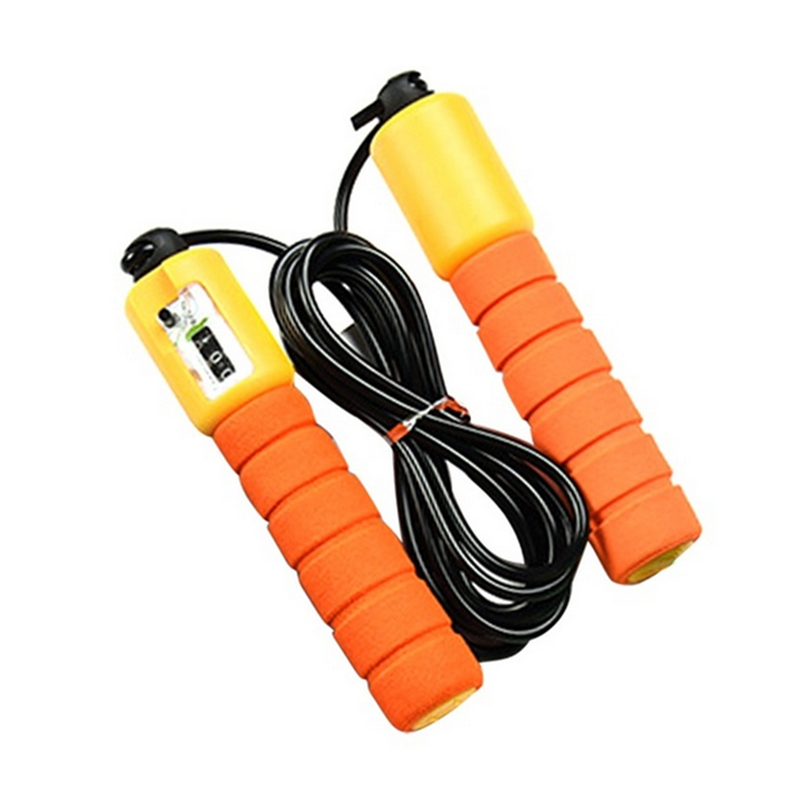 Professional Sponge Jump Rope with Electronic Counter 2.9m Adjustable Fast Speed Counting Skipping Rope Wire Workout Equipments