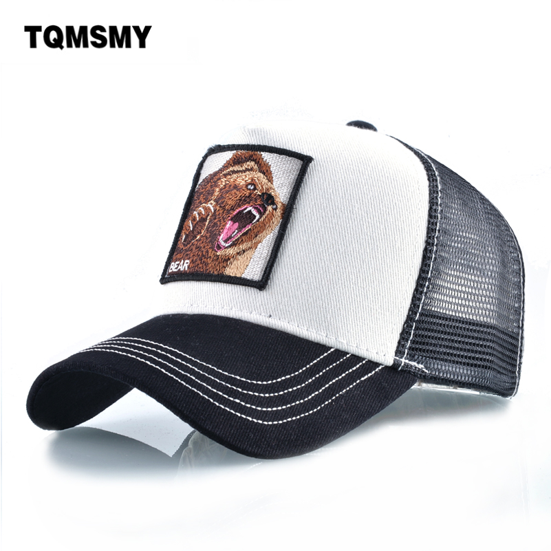 Unisex Snapback caps men Breathable Mesh hats for women Embroidery Bear Baseball Cap Man's Cotton Hip Hop Bone Trucker Gorra