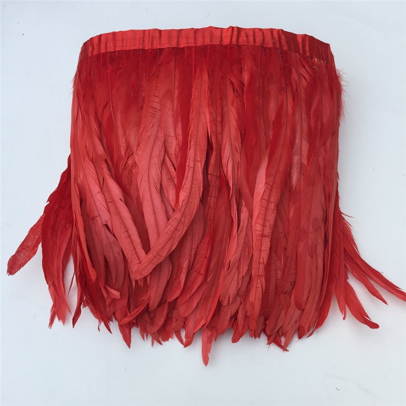 Wholesale 12-14 Inch Rooster Tail Trim Coque Feather trimming/ribbon Feather For Crafts DIY Dress Skirt Carnival Costumes Plumes