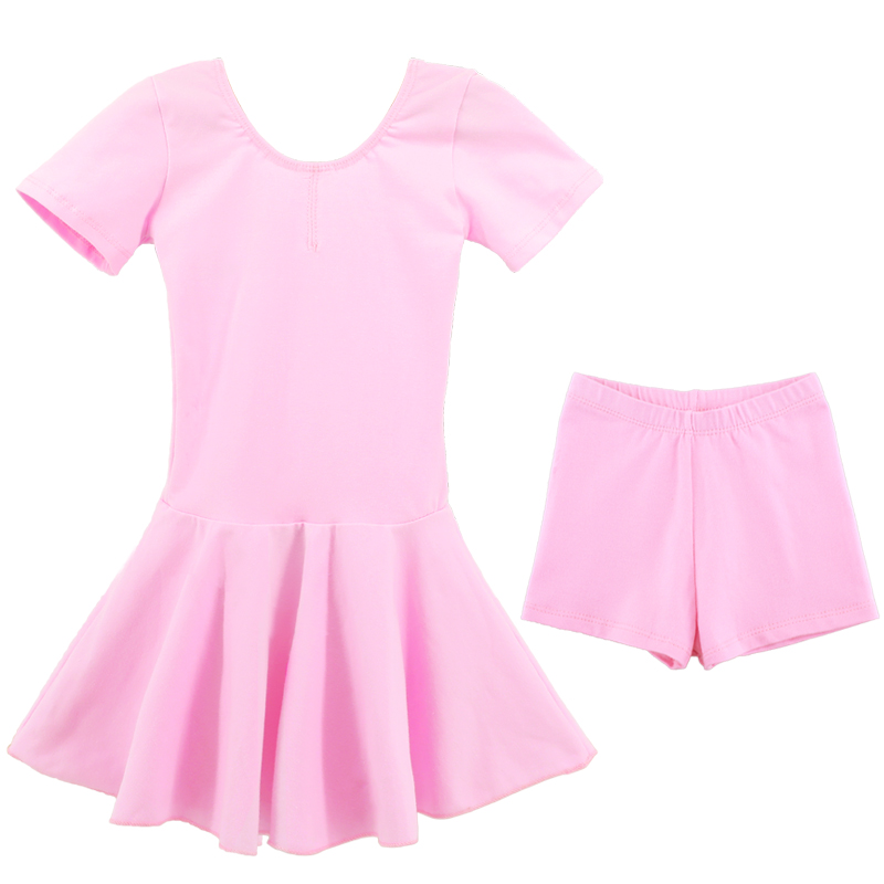 Girls Child Ballet Dance Dress Cotton Long Sleeve Ballet Leotard Dance Clothes Training Dancewear Girls Round-neck Ballet Dress