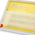 Kimcci 0.07 C Curl 2D Individual Cluster Eyelash Extension Natural Soft Long Black Grafting Eyelashes Professional Mink Cilia