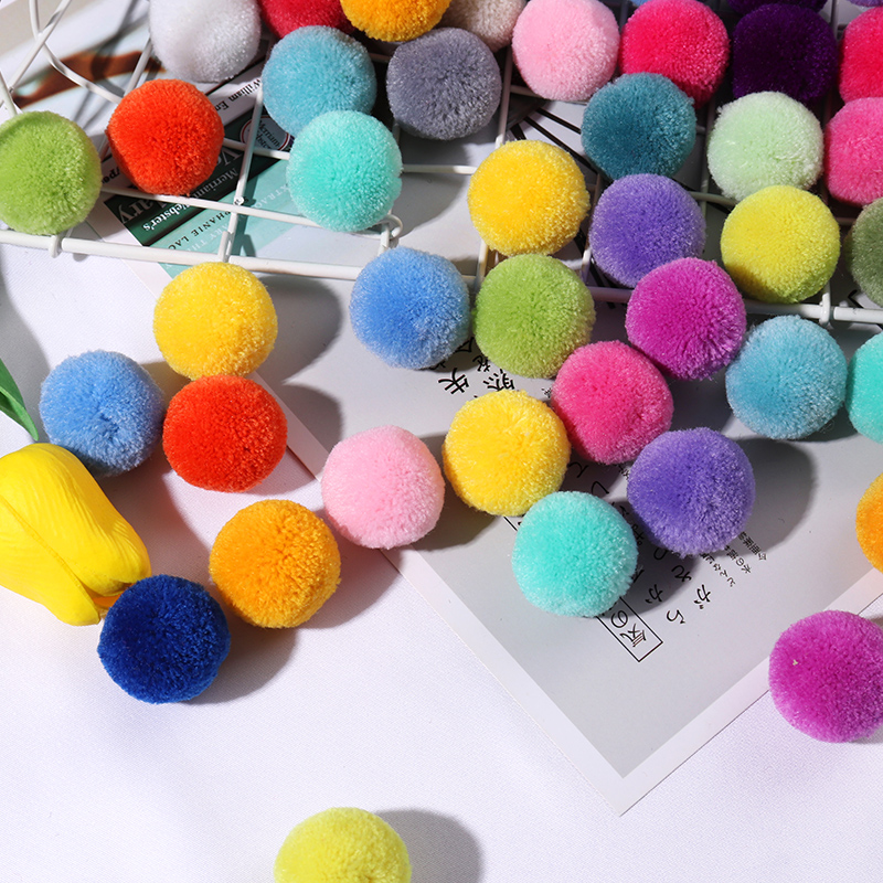 Multi Size Pom piel 15mm 20mm 25mm 30mm 40mm Soft Pompones Fluffy Plush Crafts DIY Pom Poms Ball Furball Home Decor Scarf Sewing