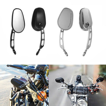 Motorcycle Universal 8MM Rear View Side Mirrors For Harley Road King Touring Sportster XL883 1200 Fatboy Dyna Softail Breakout