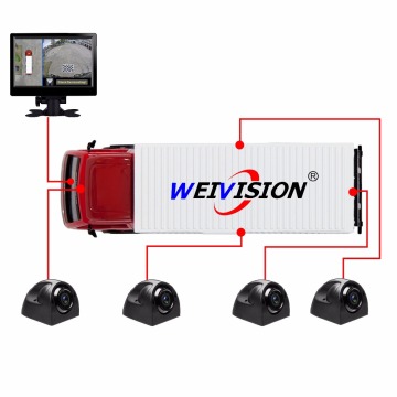 Car Accessories 360 Bird View Surround DVR Record Panoramic System for School Bus Truck Fire Engine, Optional HD Monitor