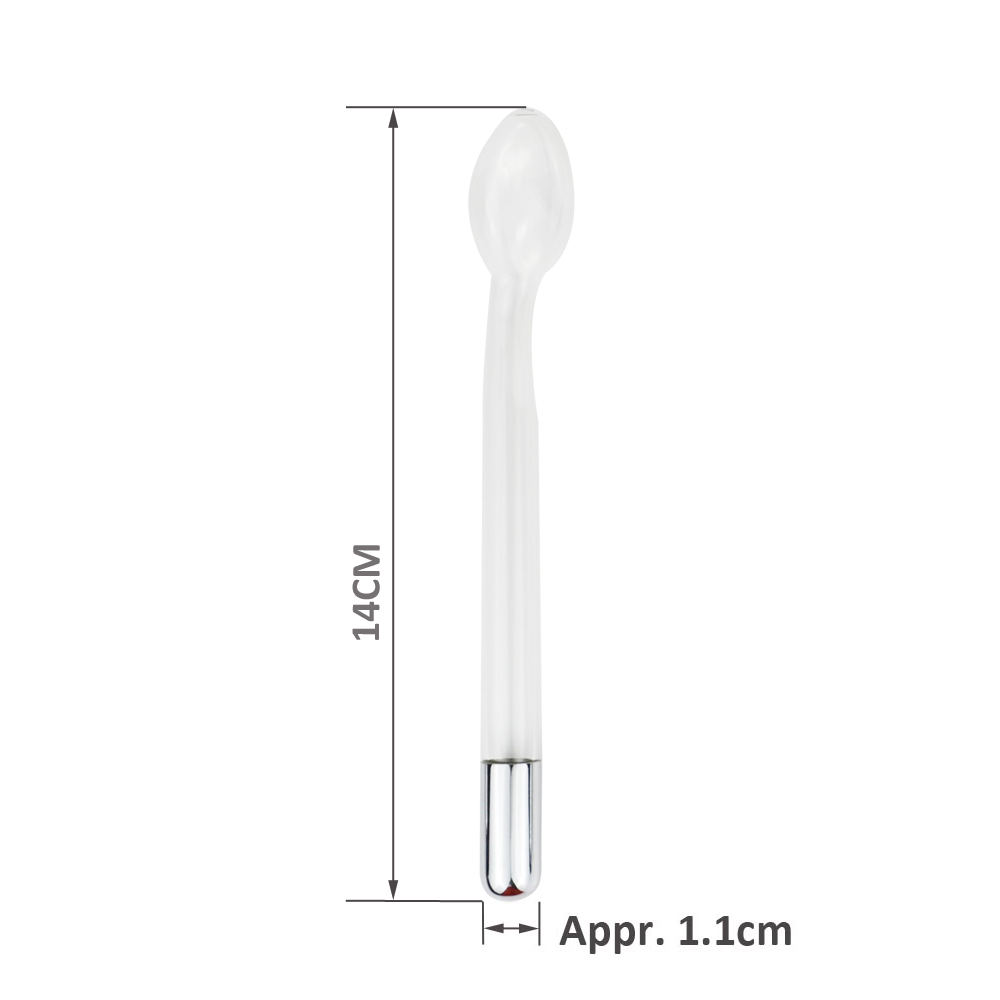 1pc Spoon High Frequency Electrode HF Electrotherapy Wand Acne Treatment Facial Massager Scar Healing Stress Relief Health Care