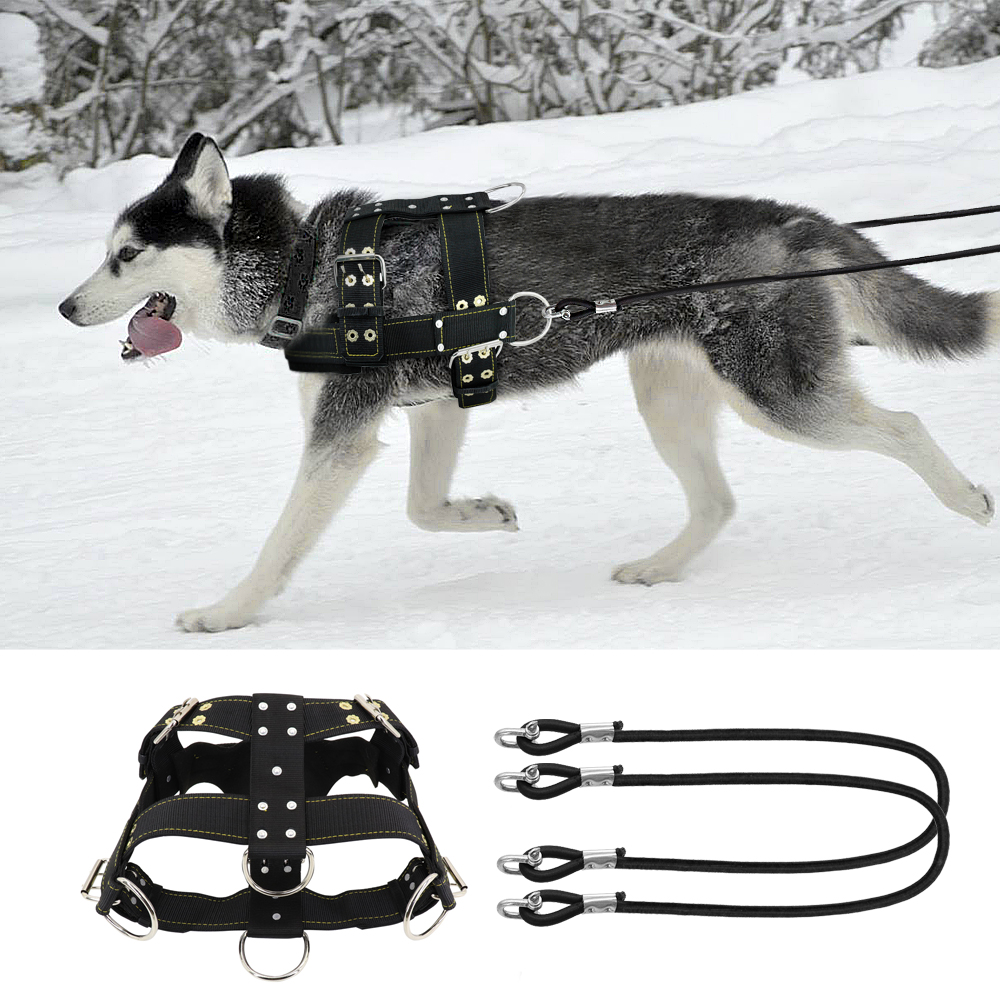 Strong Dog Sledding Harness Durable Pet Training Products Large Dogs Weight Pulling Harness For German Shepherd Rottweiler