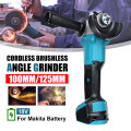 125/100mm Varible Speed Brushless Electric Angle Grinder Machine Woodworking Power Tools For 18V Makita Battery (No battery)