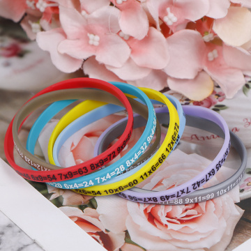 12Pcs/Set Multiplication Tables Silicone Bracelet Learn Math Education For Kids