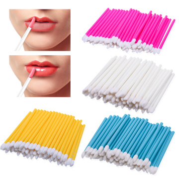 4 Color 50pcs Disposable Makeup Lip Brush Lipstick Lip Gloss Pen Cleaner Applicator Eyeshadow Lip Gloss Brushes Cosmetic Tools