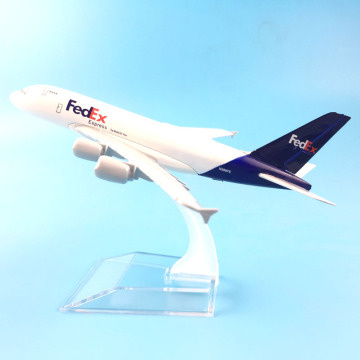 A380 FEDEX EXPRESS Airline MODEL PLANE AIRCRAFT Kids Toys 16CM Alloy Metal Model Plane W Stand Aircraft Toys Birthday Gift