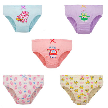 5Pcs/l1-14 Years Cartoon Super Wings Baby Girl Underwear Cotton Breathable Children Girls Briefs Underpants