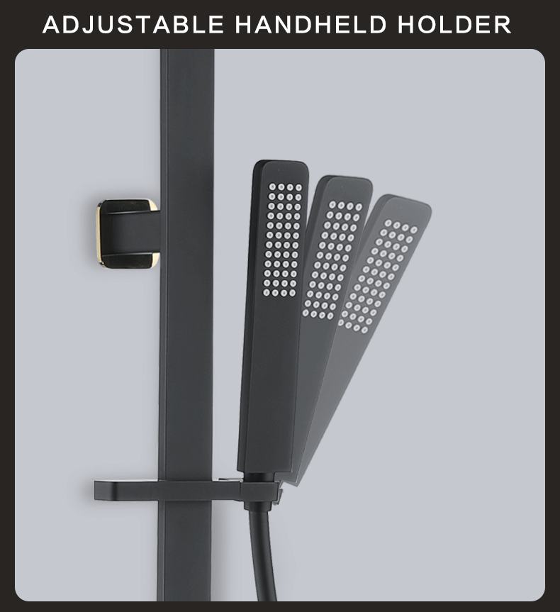 Modern Matte Black Shower System