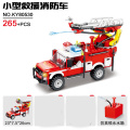 Fire Rescue Truck Helicopter Ladder Engine Sets Model Building Blocks Kits Kids Toys Forest Firemen Crane Station City Car Mech