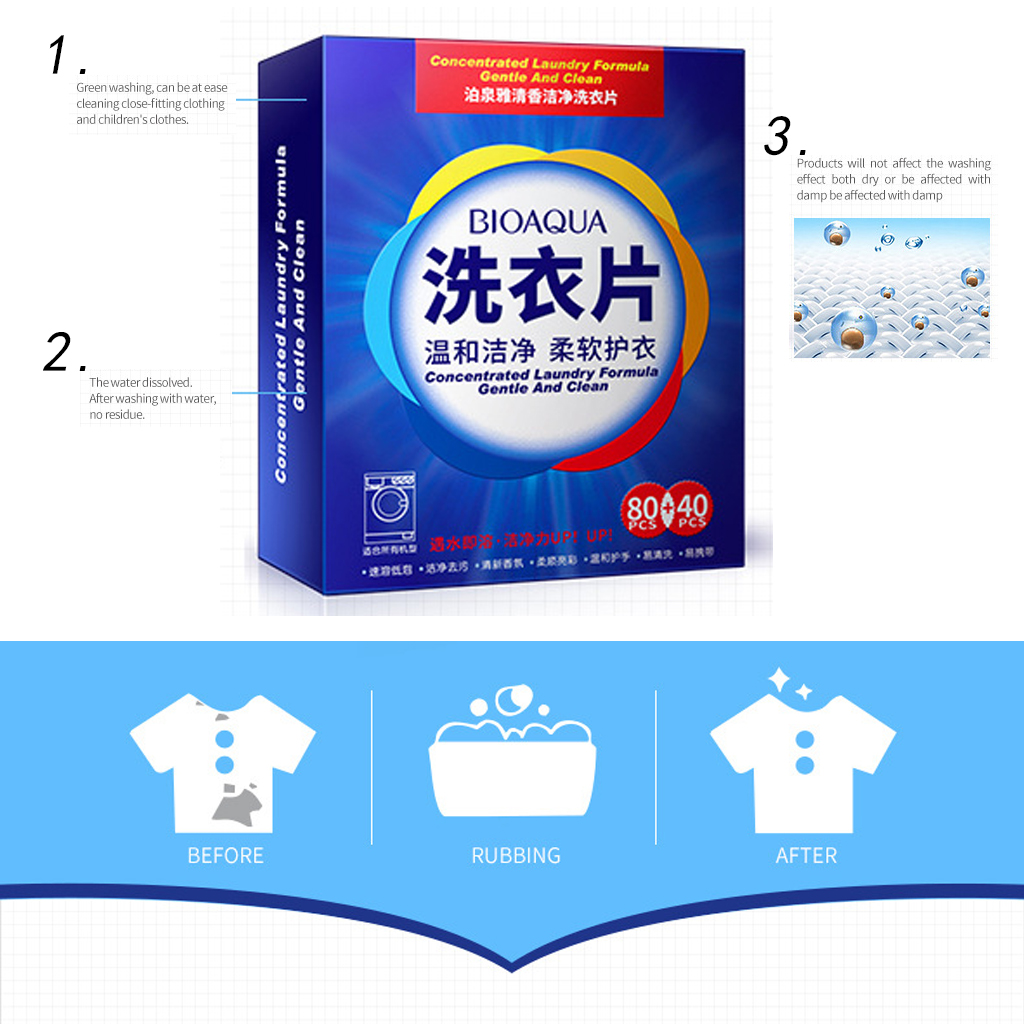 120pcs New Formula Laundry Detergent Sheet Concentrated Washing Powder For Washing Machine Laundry Cleaner Cleaning Product