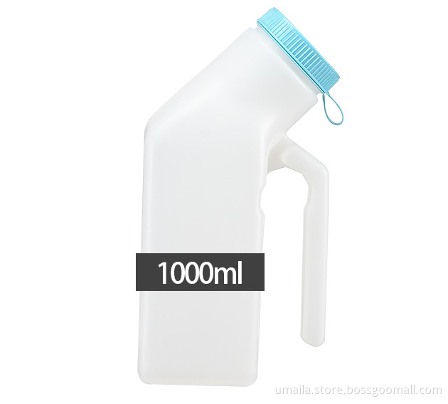 1 Liter 1000ml Urinal Pee Plastic Chamber Pot Portable Urine Bottle Plastic Urine Bottle for Male