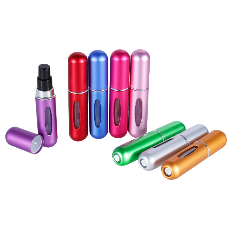 5ml Lightweight Mini Container Aluminum Refillable Perfume Spray Bottle Empty Cosmetic Storage Bottle Water Container Tool
