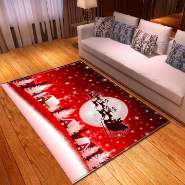 Merry Christmas Living Room Carpet Bedroom Bedside Rug 3D Kids Room Decoration Carpet Home Children Hallway Anti-slip Floor Mat