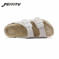 Shoes Women Autumn Winter wool cork open toe slippers Warm wool felt Indoor Cork Slipper Anti-slip Floor Bedroom Unisex Shoe 45