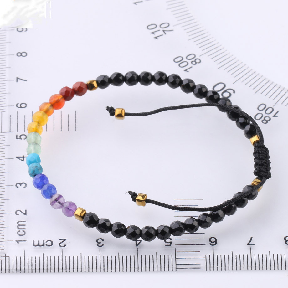 7 Chakra Bracelets for Women 4mm Crystals and Healing Stones Beaded Bracelets Meditation Yoga Jewelry for - Protection energy
