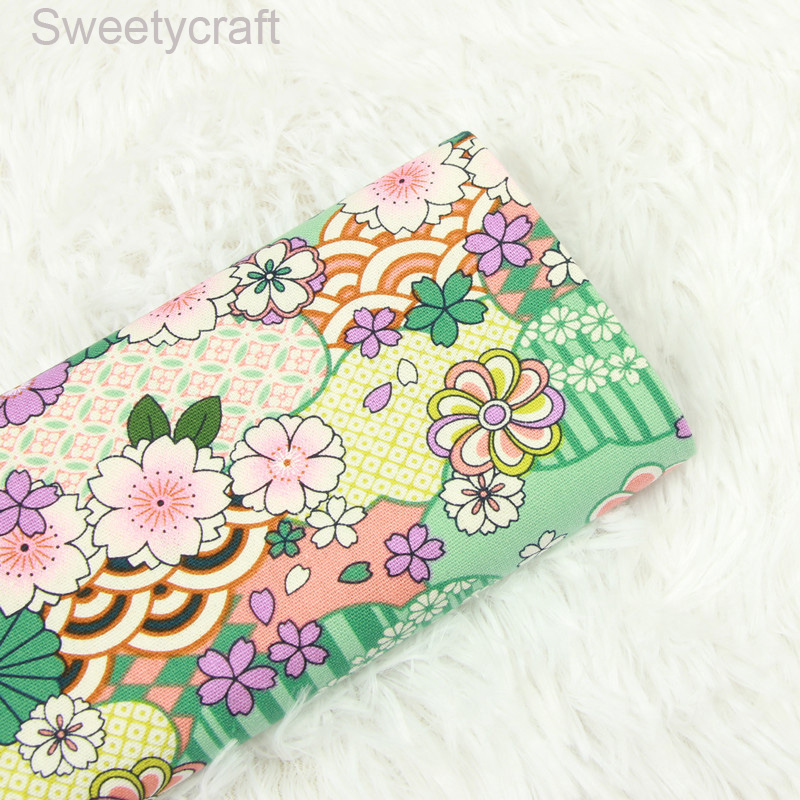 110*45cm Half Yard Thick 100% Cotton Fabric Breeze Japanese Flora printed DIY Handmade Sewing Bag Dress decor sheet Tissue Cloth