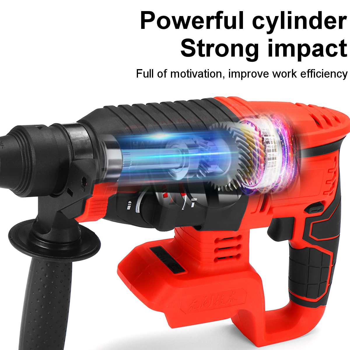 21V Handheld Electric Screwdriver Hammer Demolition Hammer Impact Drill Concrete Breaker Set Power Tool For Makita battery