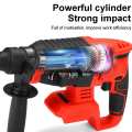 21V Handheld Electric Screwdriver Hammer Demolition Hammer Impact Drill Concrete Breaker Set Power Tool For Makita battery