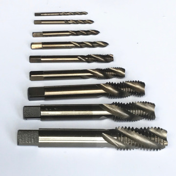 HSS M35 Co5% made Full CNC grinded 10pcs spiral flute Machine tap Screw Taps for SS plate M3 M4 M5 M6 M8 M10 M12 M14 M16 M18