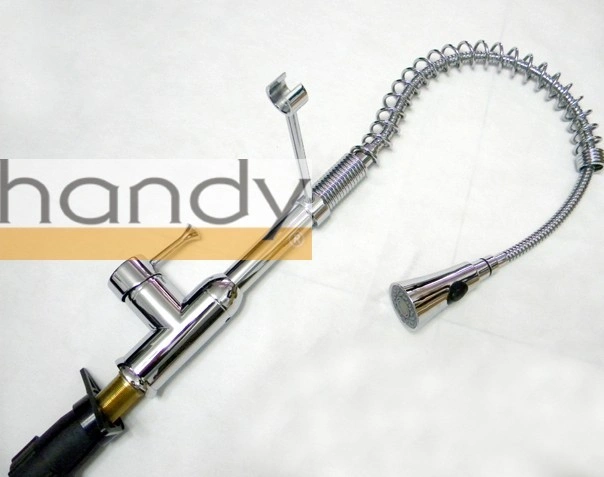 Spout Spray Lever Brass Chrome Kitchen Mixer