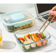 Glass Lunch Box with PP Silicone Lid