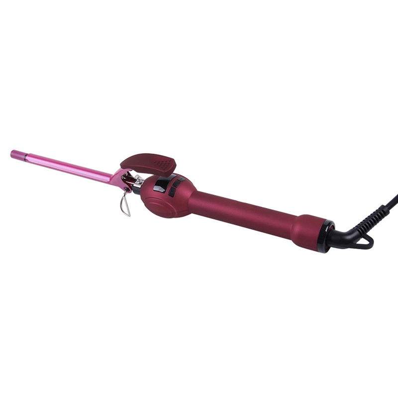 Lcd Display Curling Iron Professional Hair Curler Rotation Curl Wand Stick Roller Magic Ceramic Hairdressing Styling Tool Eu P